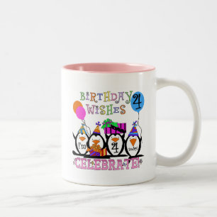 Tasse 2 Couleurs T-shirts et cadeaux de 4ème anniversaire de Pengui