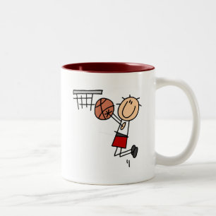 Tasse 2 Couleurs T-shirts et cadeaux de basketball Jump Shot Rouge