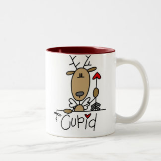 Tasse 2 Couleurs T-shirts et cadeaux de Noël de renne de cupidon