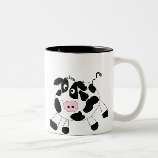 Tasse 2 Couleurs T-shirts et cadeaux de vache à ferme (Droit)