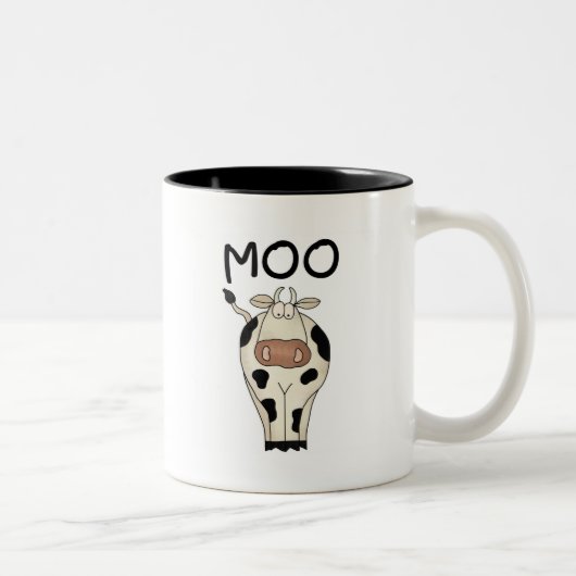 Tasse 2 Couleurs T-shirts et cadeaux de vache à MOO (Droit)