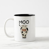 Tasse 2 Couleurs T-shirts et cadeaux de vache à MOO (Gauche)