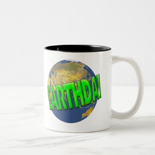 Tasse 2 Couleurs T-shirts et cadeaux d'Earthday (Droit)