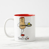 Tasse 2 Couleurs T-shirts et cadeaux d'écrou de tennis (Gauche)