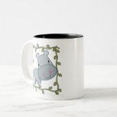 Tasse 2 Couleurs T-shirts et cadeaux d'hippopotame de bébé (Devant gauche)