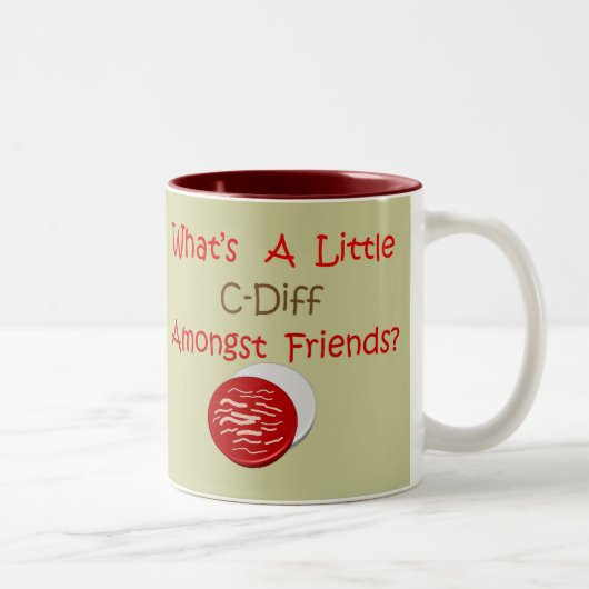Tasse 2 Couleurs T-shirts et cadeaux drôles d'infirmière de C-Diff (Droit)