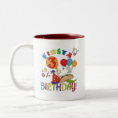 Tasse 2 Couleurs T-shirts et cadeaux Fiesta 3e anniversaire (Gauche)