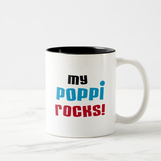 Tasse 2 Couleurs T-shirts et cadeaux My Poppi Rocks (Droit)