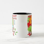 Tasse 2 Couleurs T-shirts et cadeaux Owl First Birthday (Centre)