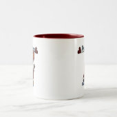 Tasse 2 Couleurs T-shirts et cadeaux Penguin en raquettes (Centre)