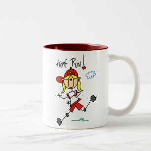 Tasse 2 Couleurs T-shirts et Cadeaux pour Filles de Softball Home R