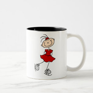 Tasse 2 Couleurs T-shirts et cadeaux pour patineuse rouge