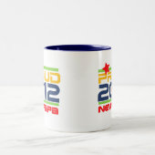 Tasse 2 Couleurs T-shirts et cadeaux Proud New Papa 2012 (Centre)
