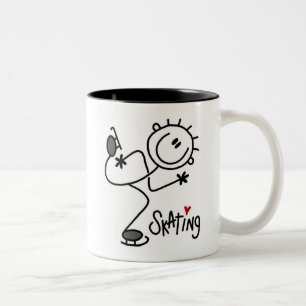 Tasse 2 Couleurs T-shirts et cadeaux simples de patinage sur glace