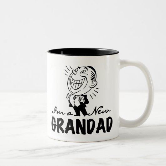 Tasse 2 Couleurs T-shirts et cadeaux Smiling New Grand-père (Droit)
