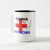 Tasse 2 Couleurs T-shirts et cadeaux uniques de médecin de (Devant gauche)