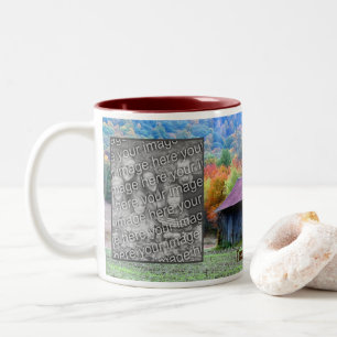 Tasse 2 Couleurs Tabac Grange Automne Ajouter Votre Photo
