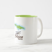 Tasse 2 Couleurs Tabarca Espagne Belle carte (Devant droit)