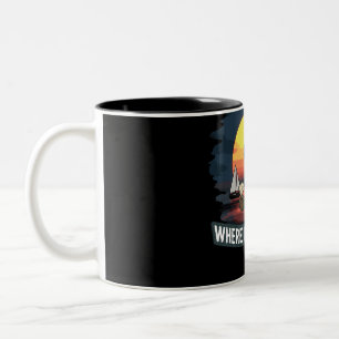 Tasse 2 Couleurs Tabard d'impression tout autour Où est le quai, où