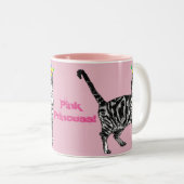 Tasse 2 Couleurs Tabby Chat Funny Pink Princess Chats filles cadeau (Devant droit)