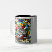 Tasse 2 Couleurs Tabby Gris Vitrail (Devant gauche)