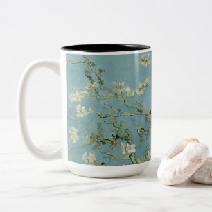 Tasse 2 Couleurs Tableau des fleurs d'amandes de Van Gogh
