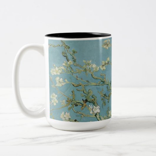 Tasse 2 Couleurs Tableau des fleurs d'amandes de Van Gogh (Gauche)