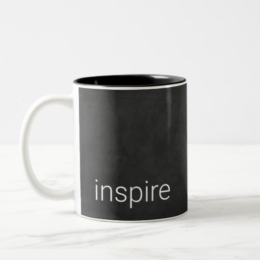 Tasse 2 Couleurs Tableau noir avec mot "inspirer" (Gauche)