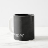 Tasse 2 Couleurs Tableau noir avec mot "wander" (Devant gauche)