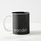 Tasse 2 Couleurs Tableau noir avec mot "wander" (Gauche)