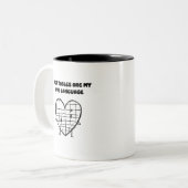 Tasse 2 Couleurs Tableaux Croisés Dynamiques Mon Langage de l'Amour (Devant gauche)