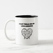 Tasse 2 Couleurs Tableaux Croisés Dynamiques Mon Langage de l'Amour (Gauche)