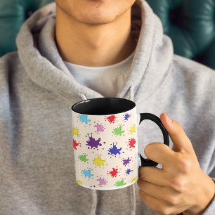 Tasse 2 Couleurs Tache d'encre éclaboussure de peinture colorée