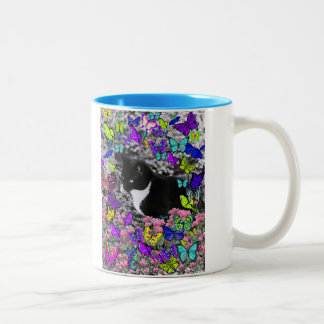 Tasse 2 Couleurs Taches de rousseur dans les papillons II - chat de