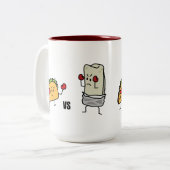 Tasse 2 Couleurs Taco contre le burrito (Devant gauche)