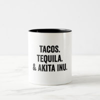 Tacos Tequila Et Akita Inu Drôle Chien