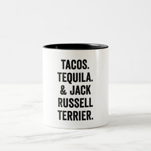 Tasse 2 Couleurs Tacos Tequila Et Jack Russell Terrier