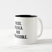 Tasse 2 Couleurs Tacos Tequila Et Labradoodle (Devant droit)