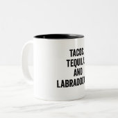 Tasse 2 Couleurs Tacos Tequila Et Labradoodle (Devant gauche)