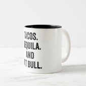 Tasse 2 Couleurs Tacos Tequila Et Pit Bull (Devant droit)