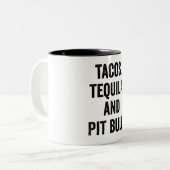 Tasse 2 Couleurs Tacos Tequila Et Pit Bull (Devant gauche)