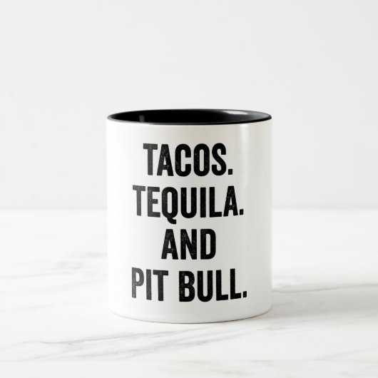 Tasse 2 Couleurs Tacos Tequila Et Pit Bull (Centre)