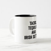 Tasse 2 Couleurs Tacos Tequila Et Setter Irlandais (Devant gauche)
