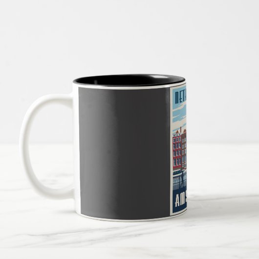 Tasse 2 Couleurs Talking Heads Retro Gig (Gauche)