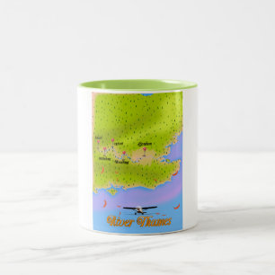 Tasse 2 Couleurs Tamise Londres Angleterre carte