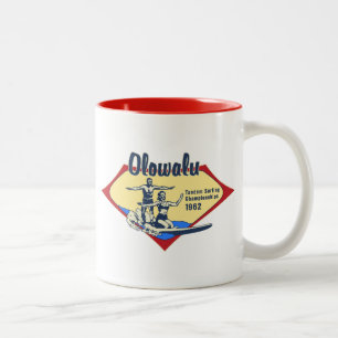 Tasse 2 Couleurs Tandem Surfing Hawaiian Vintage Surf Design