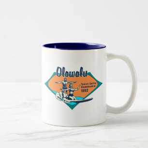 Tasse 2 Couleurs Tandem Surfing Hawaiian Vintage Surf Design