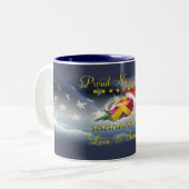 Tasse 2 Couleurs Tante fière de marine (Devant gauche)