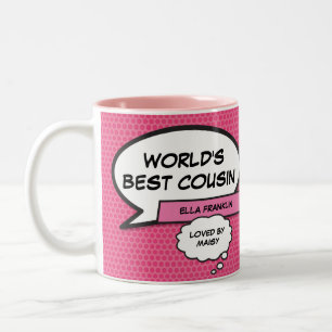 Tasse 2 Couleurs Tante Fun Cool Rose Féminin Typographique Comic