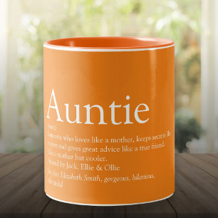 Tasse 2 Couleurs Tante la meilleure du monde, définition Tante Oran